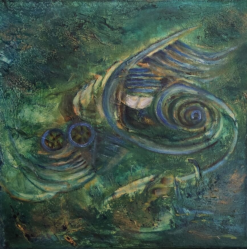 Painting titled "L'ARTISTE" by Virginia Benedicto, Original Artwork, Acrylic